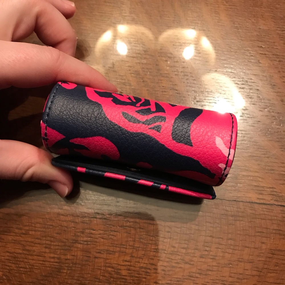 Lilly Pulitzer Navy and Bright Pink lipstick Holder case - Picture 4 of 7